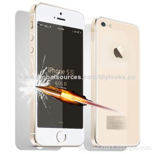 2-in-1 Ultra-thin Explosion-proof Tempered Front with Back Glass Film for iPhone 5New
